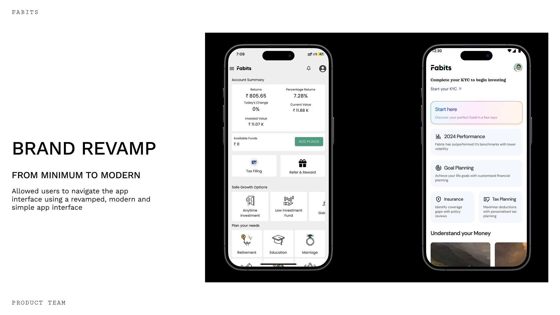 Brand & interface redesign interface