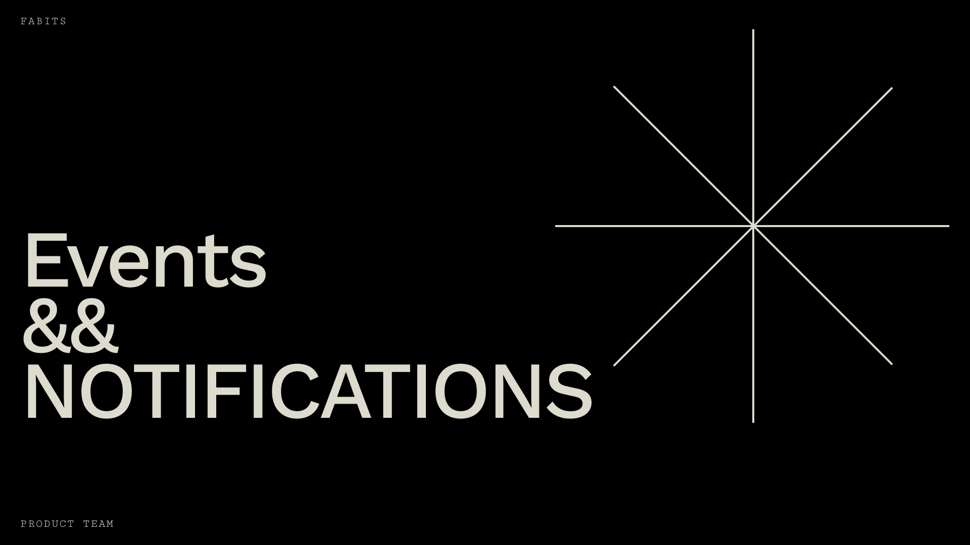 Events & notifications interface